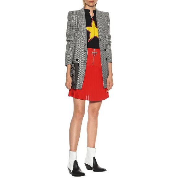 Brand New Givenchy Color Block Black and White Leather Cowboy Boots - Picture 2 of 14